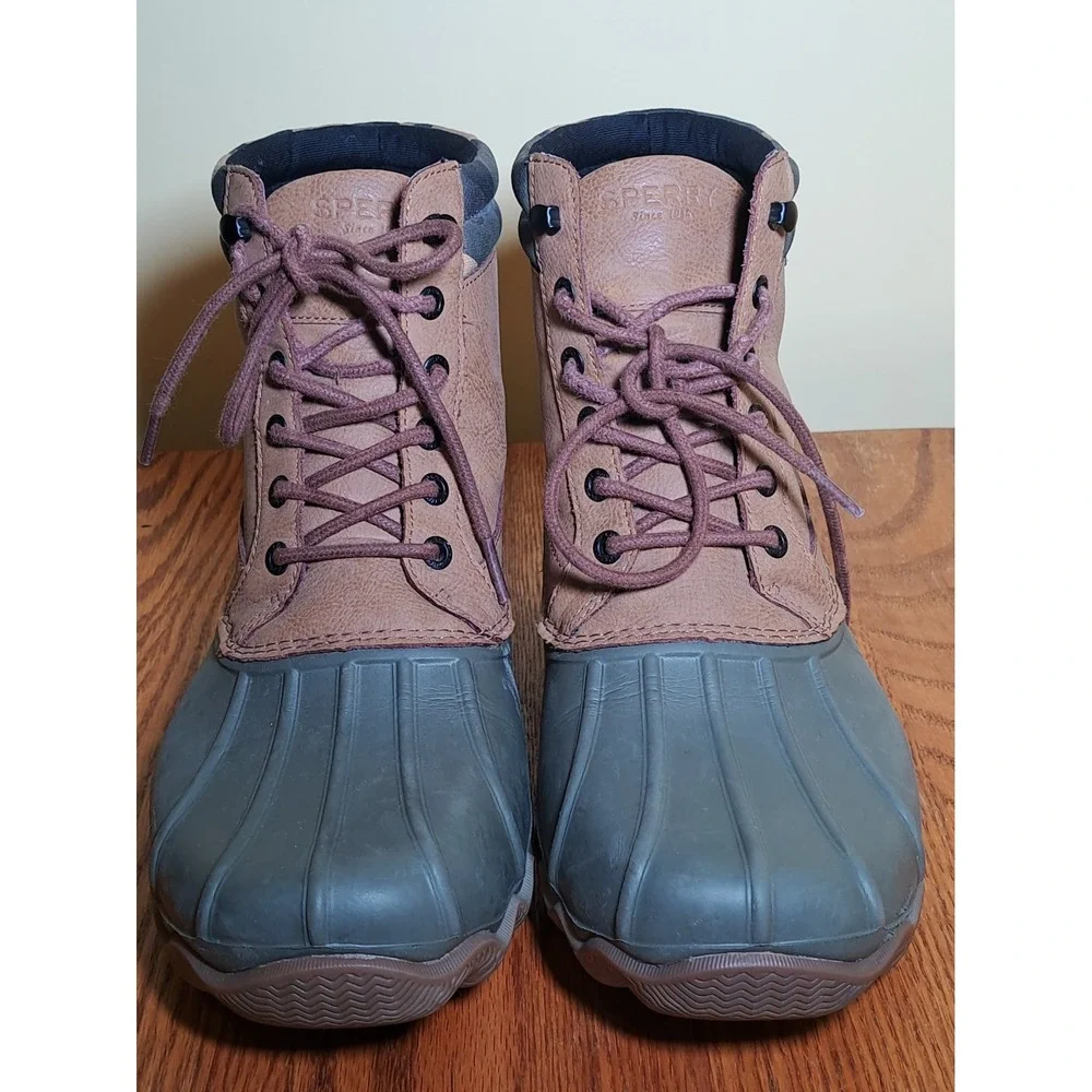 Sperry Men's Brewster Waterproof Ankle Lace-up Duck Boots 9.5 Memory Foam